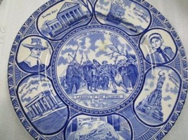 Royal Stafordshire historical plate 10&quot; Plymouth Mass blue [bp44] - £42.01 GBP