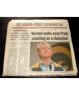 2000 Feb 2 St Louis Post Dispatch Newspaper NFL Rams Dick Vermeil Retire... - $14.99
