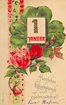 Herzlichen Gluckwunsch Zum JAHRESWECHSEL~1903 Swiss New Year Postcard - £5.33 GBP