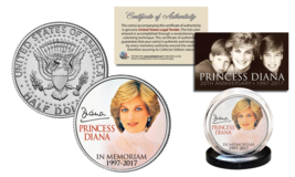 PRINCESS DIANA 20th Anniversary KENNEDY U.S. Half Dollar Coin - Portrait... - £6.85 GBP