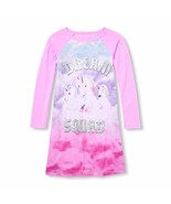 Big Girls Long Sleeve Glitter &#39;Dream Squad&#39; Unicorn Nightgown, Pajama Gown - $14.84+