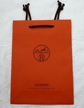 Hermes Orange Paper Shopping Gift Bag Tote 11.25&quot; x 8&quot; Authentic Original New - £14.88 GBP