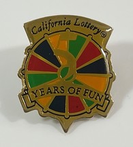 Vintage California Lottery Collectible Pin: 5 Years of Fun (SEE PHOTOS) - $7.91