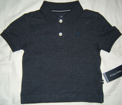 Nautica Baby Boy Polo Shirt Short Sleeve Blue Size 12M 12 Month - £7.16 GBP