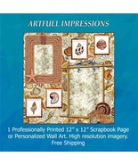 Beach Theme - Coastal Seashell Personalized Wall Art or Scrapbook - €19,01 EUR