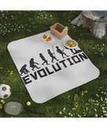 Hiking Evolution Silhouette Print Plush Fleece Blanket Water-Resistant C... - £46.15 GBP