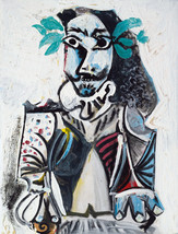 Framed Canvas Art Print Buste D&#39;homme Laure Pablo Picasso - £30.96 GBP+