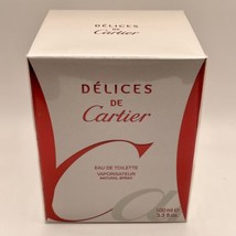 DELICES DE Cartier 3.3 oz / 100 ml Eau De Toilette Spray Women - NEW &amp; S... - £191.83 GBP