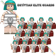 16PCS Egyptian Elite Guards with Red shield Soldiers Military Minifigures Toy - £23.16 GBP