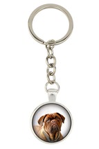 French Mastiff. Keyring, keychain for dog lovers. Photo jewellery. Men&#39;s jewelle - £12.93 GBP