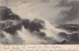 Coast Near Port Erin Isle Of MAN~1903 Tuck Rough SEA-G E Newton Photo Postcard - £6.40 GBP