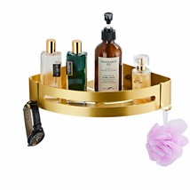 Brushed Gold Bathroom Corner Shelf Wall Mount - $60.38