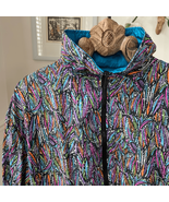Vintage HTC Bold Colorful Print Windbreaker Spring Jacket M - €27,80 EUR