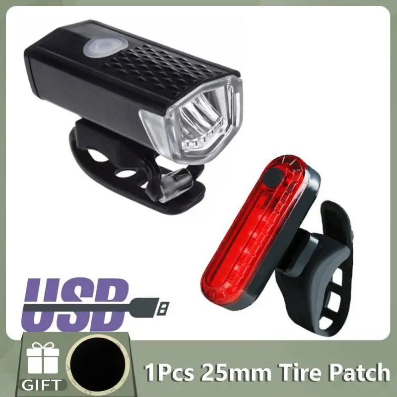  rechargeable set mountain cycling front back headlight lamp flashlight mtb accessories thumb200