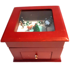 Mr Christmas Compliments of the Season Animated Music Box Ring Holder  It Works - £25.38 GBP