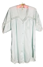 Vintage Juli Of Slumbertogs Satin Silky Nightshirt With Lace Trim, Pearl... - $24.74