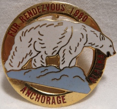 1980 Anchorage Fur Rondy Rendezvous Collector Pin/Polar Bear-Mint Condition - £55.94 GBP