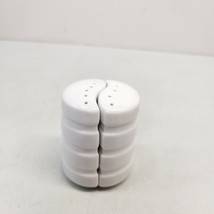 Fitz & Floyd Salt & Pepper Shakers Yin & Yang Nesting Shakers White Ceramic - $16.44