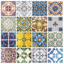 Decorative Tile Decals Visby - Set of 16 - Tile Decals Art for Walls Kitchen - £10.25 GBP