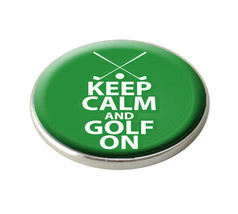 Asbri &quot; Keep Calm And Golf On &quot; Golf Ball Marker - $4.48