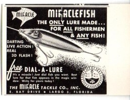 1957 Print Ad Miraclefish Fishing Lures Miracle Tackle Co Largo,FL - $8.05