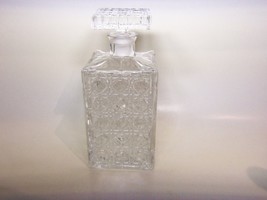 Crystal Glass Decanter Bottle With Glass Stopper Vintage - £11.61 GBP