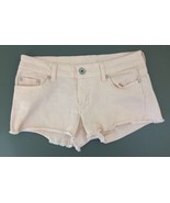 Refuge Women&#39;s Size 2 Pale Peach Cotton Blend Low Rise Cut Off Short Shorts - £7.83 GBP