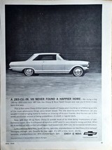 1964 CHEVY NOVA II CHEVROLET-283 CU IN V8 Happier Home-Vintage Print Ad - $197.12 MXN