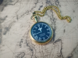 Brass Pocket Watch with Chain Look  1920  Vintage Pocket Watch for Men and Women - £30.05 GBP