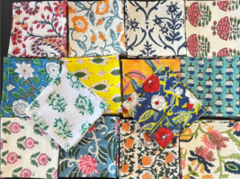 Assorted Napkin Set of 10pc Hand Block Printed Napkins Bohemian Napkin M... - $11.61+