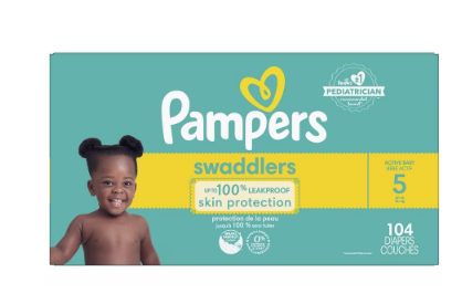 Pampers Swaddlers Active Baby Diapers, 5 104.0ea - $63.99