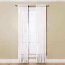 Miller Curtains Sheer Angelica Voile Curtain Panel Size 59x108 Inch Color White - £19.83 GBP