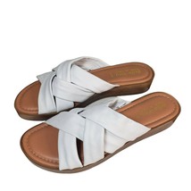 Bella Vita Womens Tor-Italy White Open Toe Slide Slip On Casual Sandals Size 11M - £47.34 GBP
