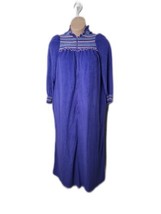 Now Collection Vintage House Pajama Dress Gown ~ Sz M ~ Purple ~ Long Sleeve - £25.47 GBP