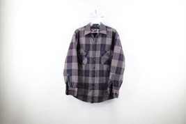 Vintage 90s Streetwear Mens Small Distressed Quilted Flannel Shirt Jacke... - $54.40
