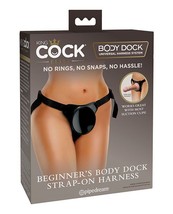 King Cock Elite Beginner&#39;s Body Dock Strap On Harness Black - £33.25 GBP