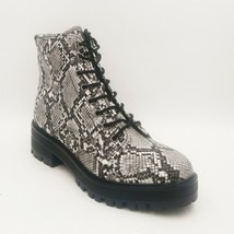 Indigo Rd. Women Combat Boots Imara Size US 8.5M Black Gray Snake Print - £12.46 GBP
