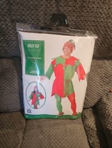 Jolly Elf Halloween Costume Adult Unisex 2pc One Size Tunic + Belt Standard X805 - £15.90 GBP