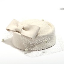 Elegant  Felt Hat Women  Bow Pillbox Hat Lady Party Fedora Vintage Berets Derby  - £69.97 GBP
