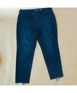 Old Navy O.G. Women Straight Jeans Size 14 Distressed Frayed Hem Secret ... - $8.91