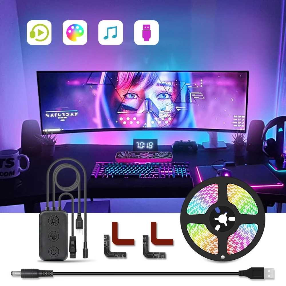 Ambient PC Backlight RGB LED Strip Light Desktop Addressable Dream Screen Kit Fo - £142.28 GBP