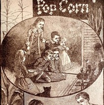Children Making Popcorn 1892 Victorian Art Woodcut Printing Ephemera DWY10A - $29.99
