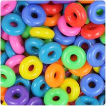 BeadTin Circus Mix Opaque 14mm Ring Craft Beads (100pcs) - $3.39