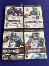 Lot of 4 NFL Madden Games 2005 06 07 08 (Playstation 2, PS2) Tested! - £10.50 GBP