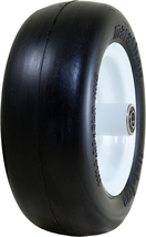 11X4.00-5&quot; Flat Free Lawnmower Tire on Wheel smooth tread, 5&quot; Hub, 1/2&quot; Bearings - £36.90 GBP