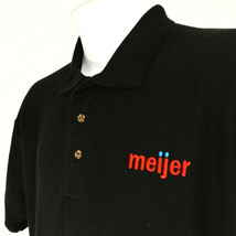 MEIJER Supercenter Store Employee Uniform Polo Shirt Black Size M Medium... - £19.99 GBP