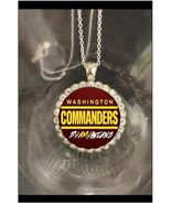 Washington Commanders pretty rhinestones silver necklace beautiful gift - $366.69 MXN