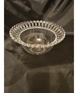 Pair of Vintage Glass Bowls With Blown Glass Looped Rims - $713.38 MXN