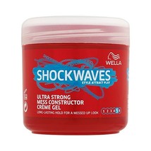 Wella Shockwaves Ultra Strong Mess Constructor Creme Gel, 150 ml- Pack of 6  - £38.12 GBP