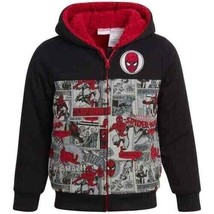 Marvel Boys Toddler Size 3T Spider Man soft Lined Hooded Zip Winter Jacket NWT - £24.63 GBP